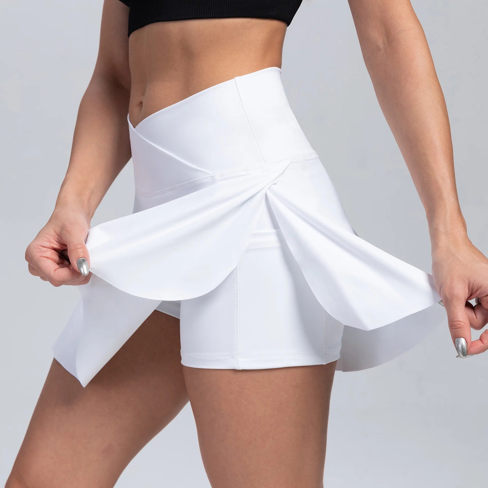 Women's High Waisted Pleated Tennis Golf Skorts - Moisture - Wicking, Pockets & Flowy Hem